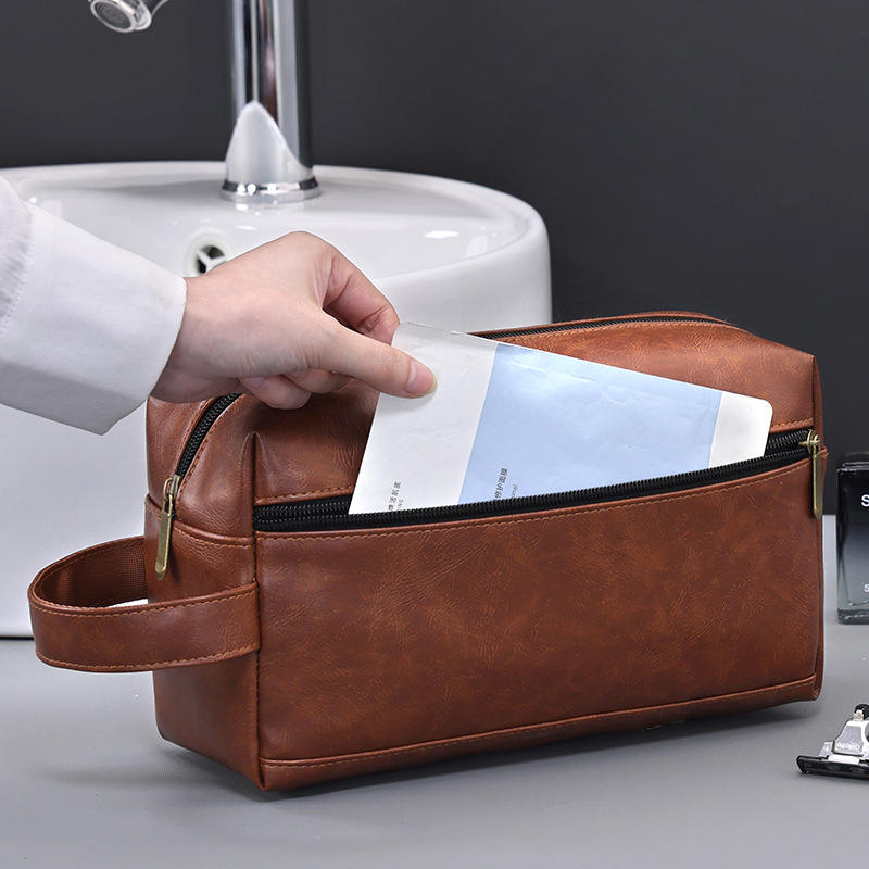 Fashion Retro Toiletry Bag Lightweight Multi-Purpose Storage Bag Travel Men's Handbag for Toiletries Organization Casual Outings & Short Trips