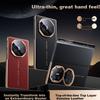 Leather Full Lens Protection FramePhone Case for Huawei Mate X6, with Folding Stand, Central Axis Protection, Flip Cover, Magnetic Attachment