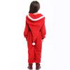 Kids Girls Christmas Xmas Red Elf Velvet Hooded Jumpsuit Belt Set Children Santa Claus Halloween Role Play Dress Up Cosplay Costume