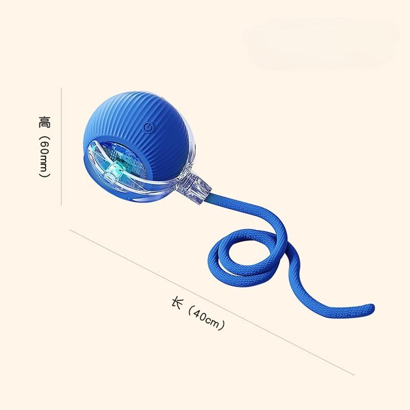 New Cat Interactive Ball Toys Silicone Automatic Rolling Ball With Long Tail Teaser Smart Pet Electric Toy Kitten Cat Toy