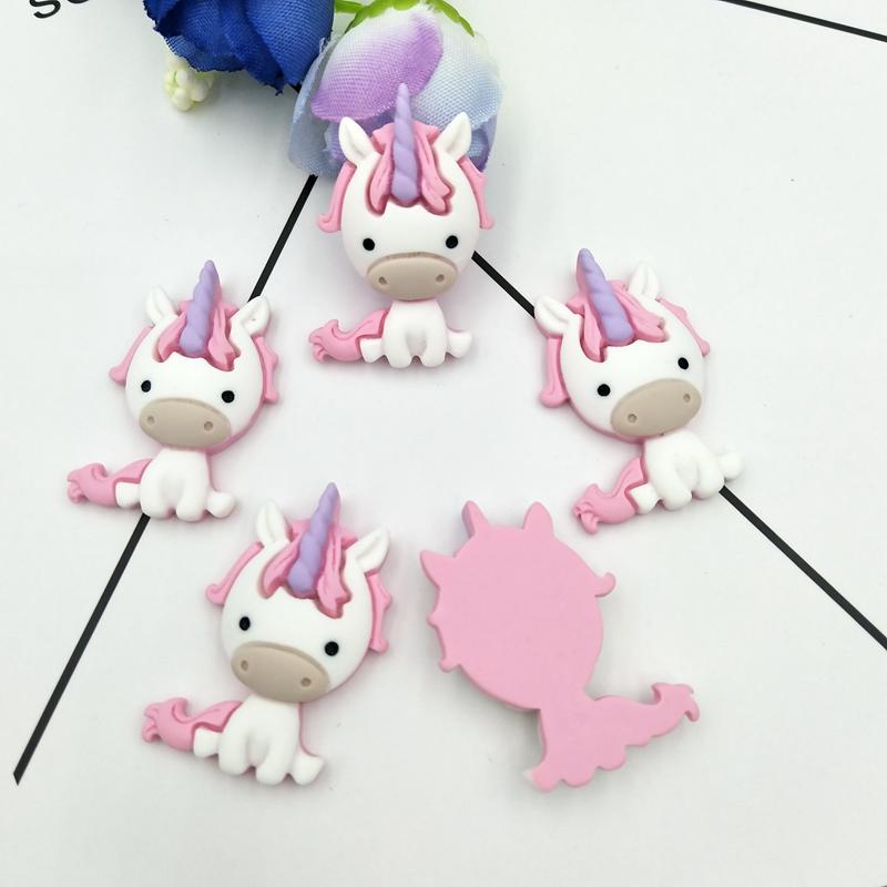 10pcs  Cartoon  Unicorn Flatback  Accessories Resin   DIY Scrapbooking