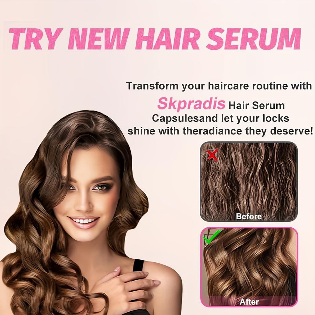 Hair Vitamin Serum Capsules Moroccan Oil Macadamia Avocado Oil No Wash Hair Care Anti Frizz Smooth Shine 40pcs