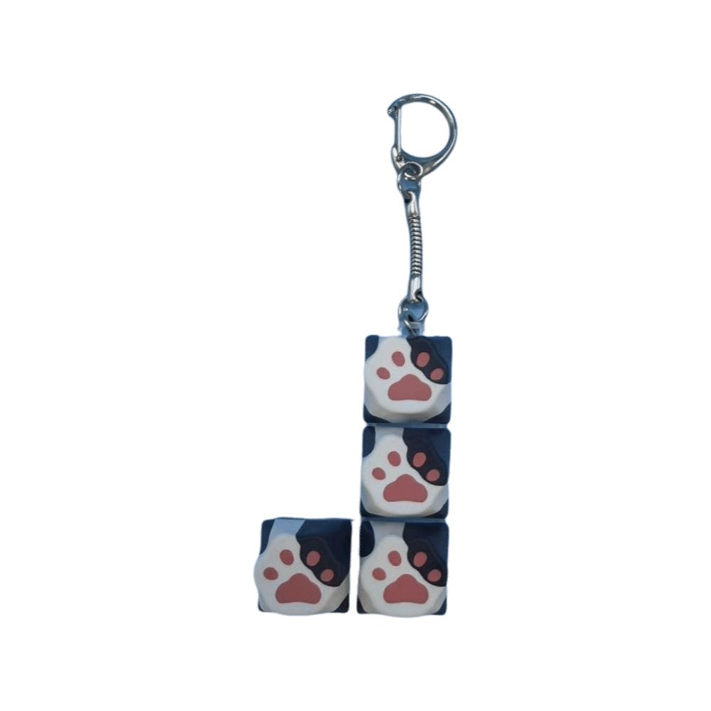 Cat Paw Stress Relief Clicker 4/9 Keys Fidget Keychain Relaxing Calming Keychain Keys  Bag Charms