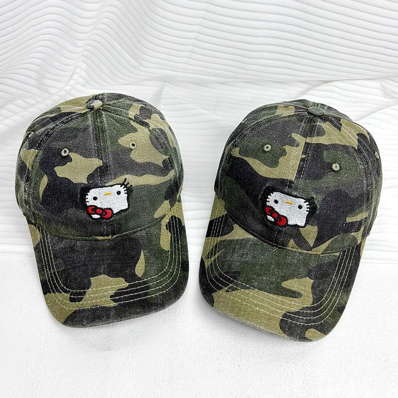 Embroidered Kitty Fashionable Cat Baseball Hat For Female Trendsetter