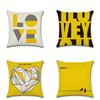 Premium 45x45cm Soft Linen Love Series Cushion Cover For Elegant Sofa Accents
