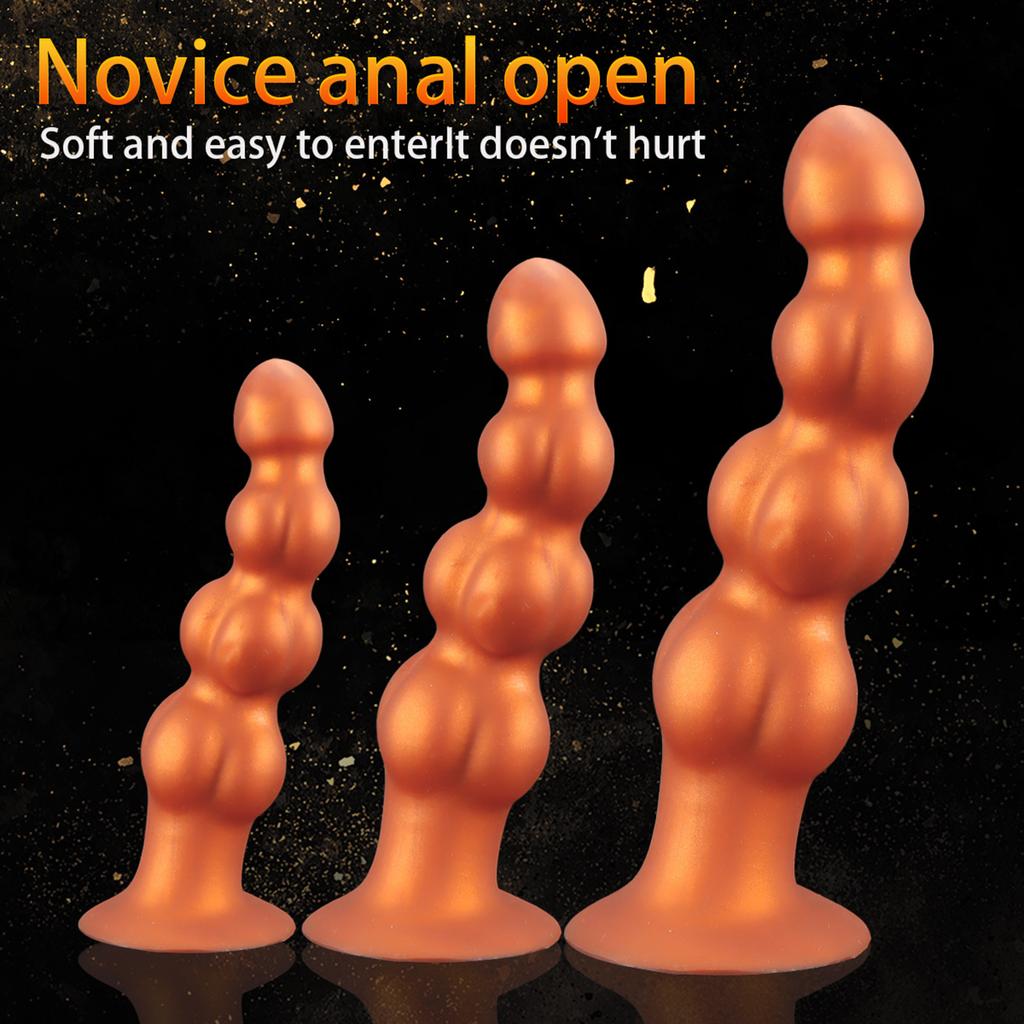 Large Soft Anal Beads Anal Plug Big Anal Butt Plug Training Expansion Dilator Prostate Massager For Gay Men Women Adult Sex Toys