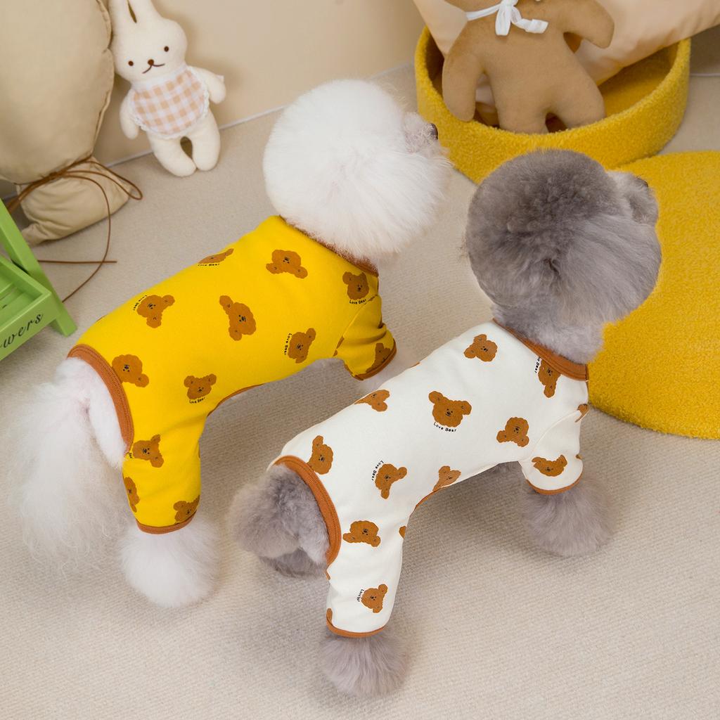 Cotton comfortable pet clothing puppy dog clothes four-legged pajamas spring and summer thin autumn and winter clothing