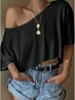 In-Stock Women's Off-the-Shoulder Cropped Sexy Short T-shirt Top