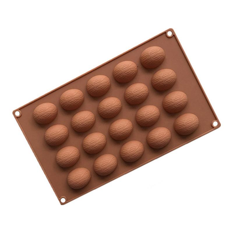 20 Holes Walnuts Nuts Shape Silicone Chocolate Moulds Fondant Pudding Mold Household DIY Cake Baking Tools