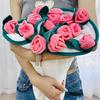 Flannel Rose Blanket Finished Product Rose Nap Blanket Portable Artificial Flowers  Confession Gift