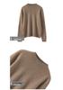 Women's Pure Cashmere High Neck Sweater - Solid Color Knit Pullover