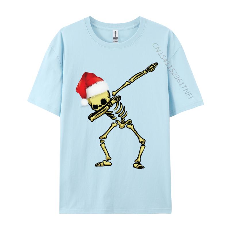 Skull Dab Dabbing Dance Funny Christmas Human Skull T-Shirts T Shirt For Autumn Cotton O Neck Streetwear T-Shirt Tshirt