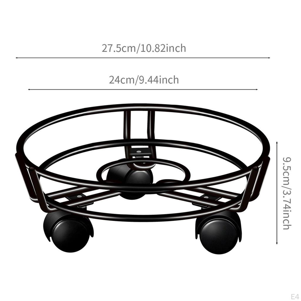 Flower Pot Rolling Stand, Lockable Cart for Potted Plants, Vases, Heavy Pots