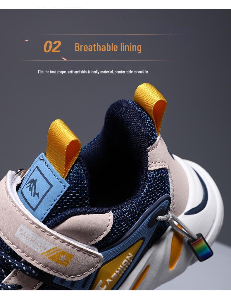 2024 Boys' Breathable Mesh Sports Shoes for Spring & Autumn - Trendy, Lightweight Running Shoes for Kids & Teens