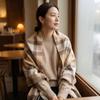 Double-Sided Imitation Cashmere Scarf Thickened Unisex Scarf Shawl Classic Plaid Scarf  Women