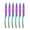 Rainbow Tableware 18/10 Stainless Steel Matte Dinnerware Set Cutlery Set Fork Scoops Knife Dinner Set For Kitchens