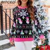 BITCED Casual Christmas Snowman Pullover Autumn/Winter Cartoon Alpaca Christmas Knitwear