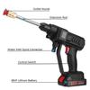 NEW 1500W 88V Cordless High Pressure Car Washer Rechargeable Car Wash Gun Electric Water Gun Foam Machine for Makita 18V Battery