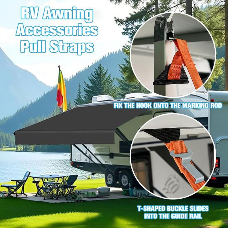 1set 2-IN-1 Awning Storm Band Straps Tie Down Kits For Thule Fiamma Dometic Awning Canopy Fit For Most Motorhomes