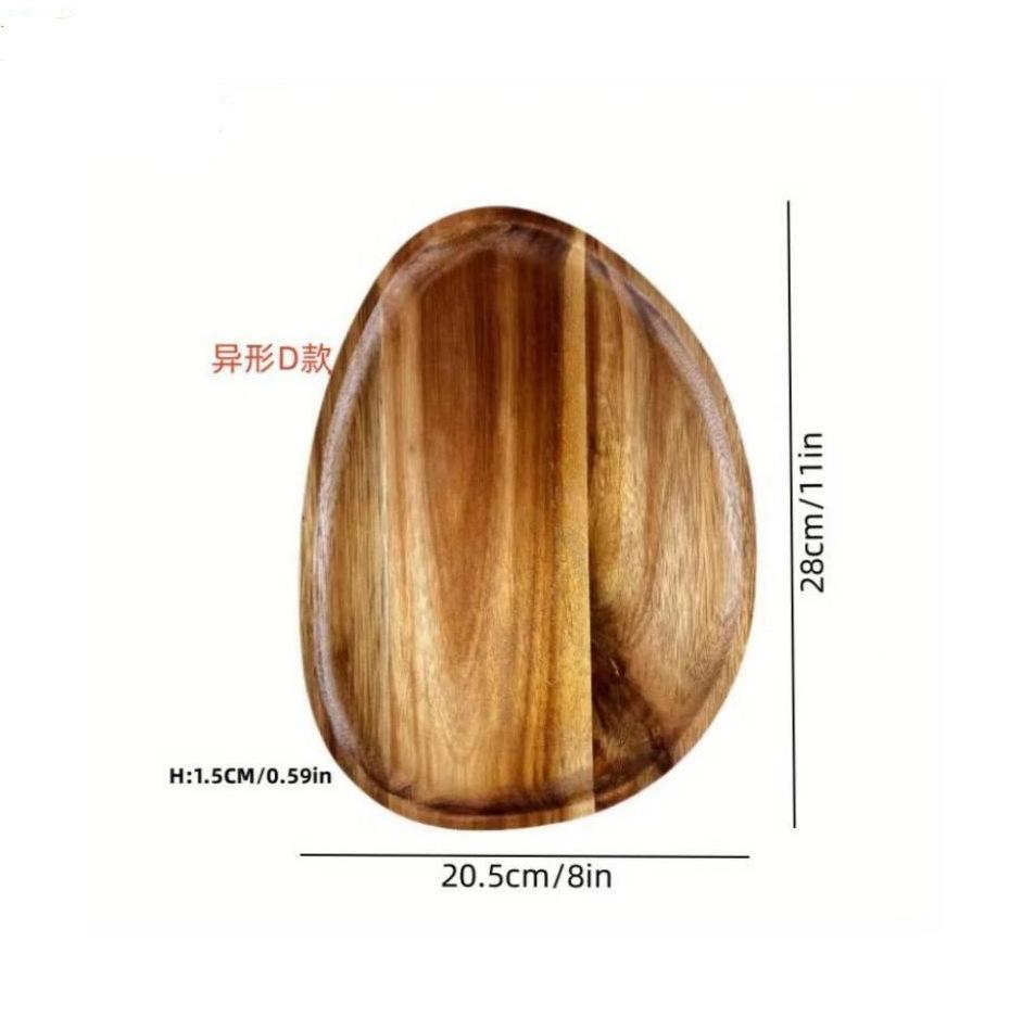 Japanese Solid Wood Fruit Plate Factory Wholesale Wooden Tray Multi-size High-value Fruit Tray Snack Plate