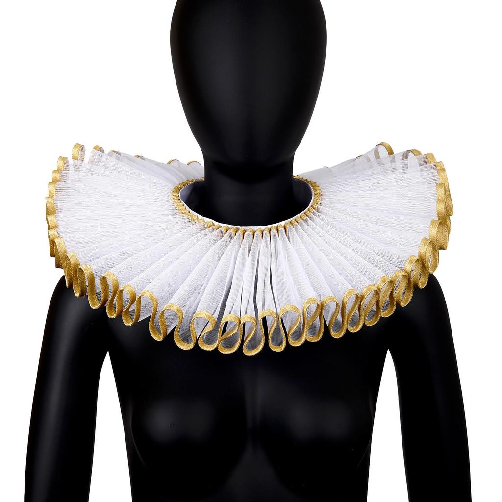 Karnaval Palyaço Fırfırlı Yaka - Retro Cosplay Aksesuarı