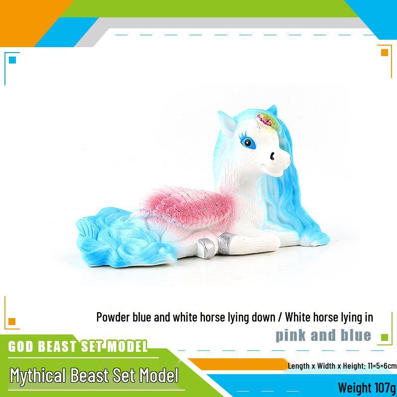 Cross-border Mythical Beast Model: Children s Cognition Unicorn & Pegasus Desktop Ornament