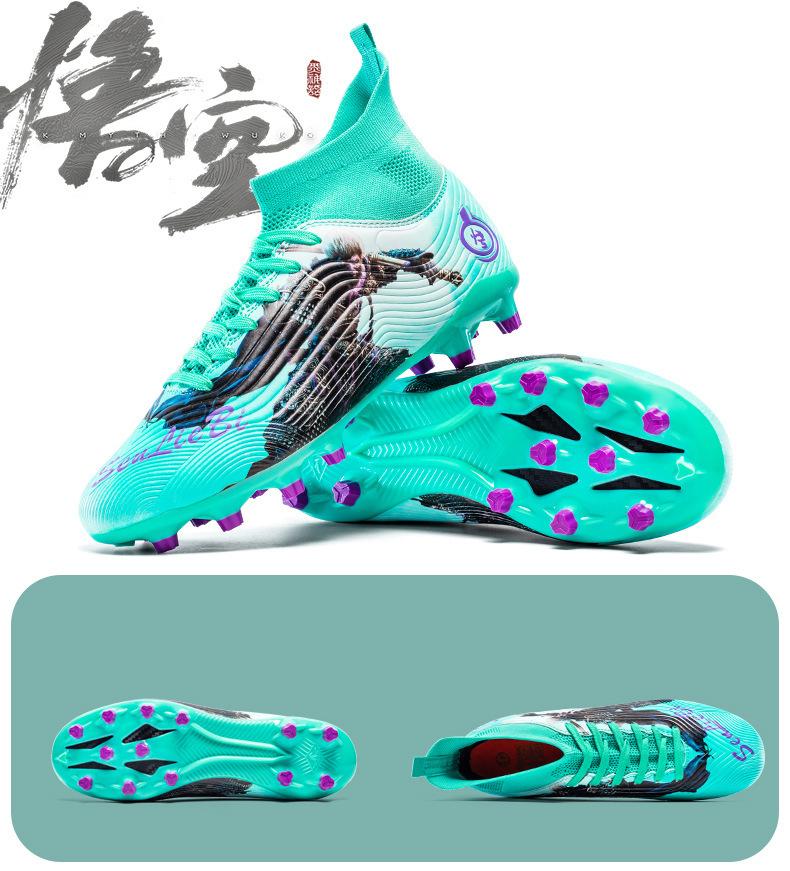 

Football Shoes High Top Youth AG Spikes Sneakers Student Outdoor Sneakers Professional Football Training Shoes Men 33