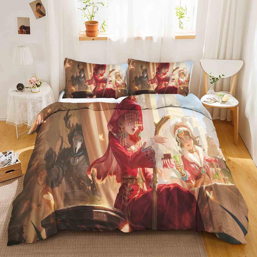 Game: Identity V Polyester Duvet Cover Set Bedding Queen Size Sets Cotton Cute Printed Cartoon Quilt Cover Suitable For Children