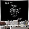 Floral Heart Tapestry Wall Hanging Nature Botanical Aesthetic Room Decor Living Room Bedroom Home Decor Wall Art Gift