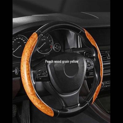 Peach Wood Grain Car Steering Wheel Cover