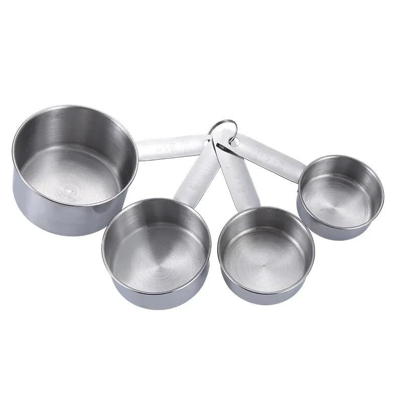 Stackable Stainless Steel Measuring Spoons Cup Set Multi-Use for Coffee Powder/Spice Practical Baking Measure Scoop Kitchen Tool
