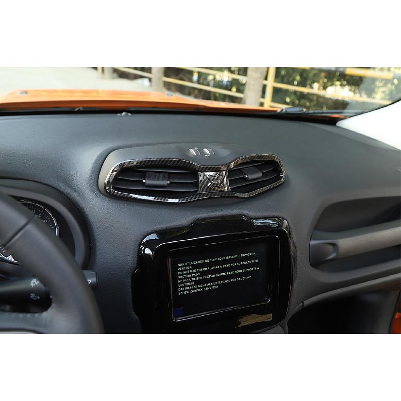 Car Center Air Vent Trim Cover for Jeep Renegade 2016-2022 Conditioning AC Outlet Vent Stickers Interior Mouldings