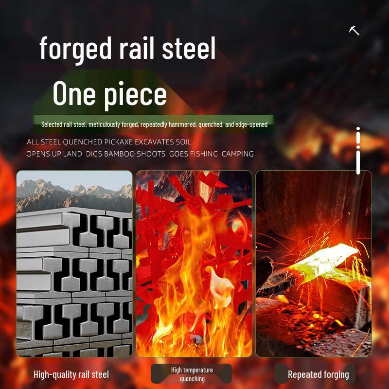 Manganese Steel Dual-Use Pickaxe Hoe