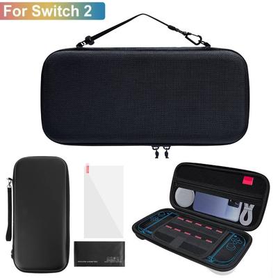 EVA Hard Carrying Case for Switch 2 Game Console Case with Tempered Glass Shockproof Storage Bag for Nintend Switch2 Accessories