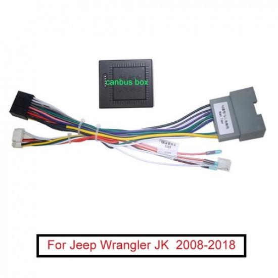 16pin Wiring Harness W/ Canbus For Jeep Wrangler JK 2008–18 Stereo tallation