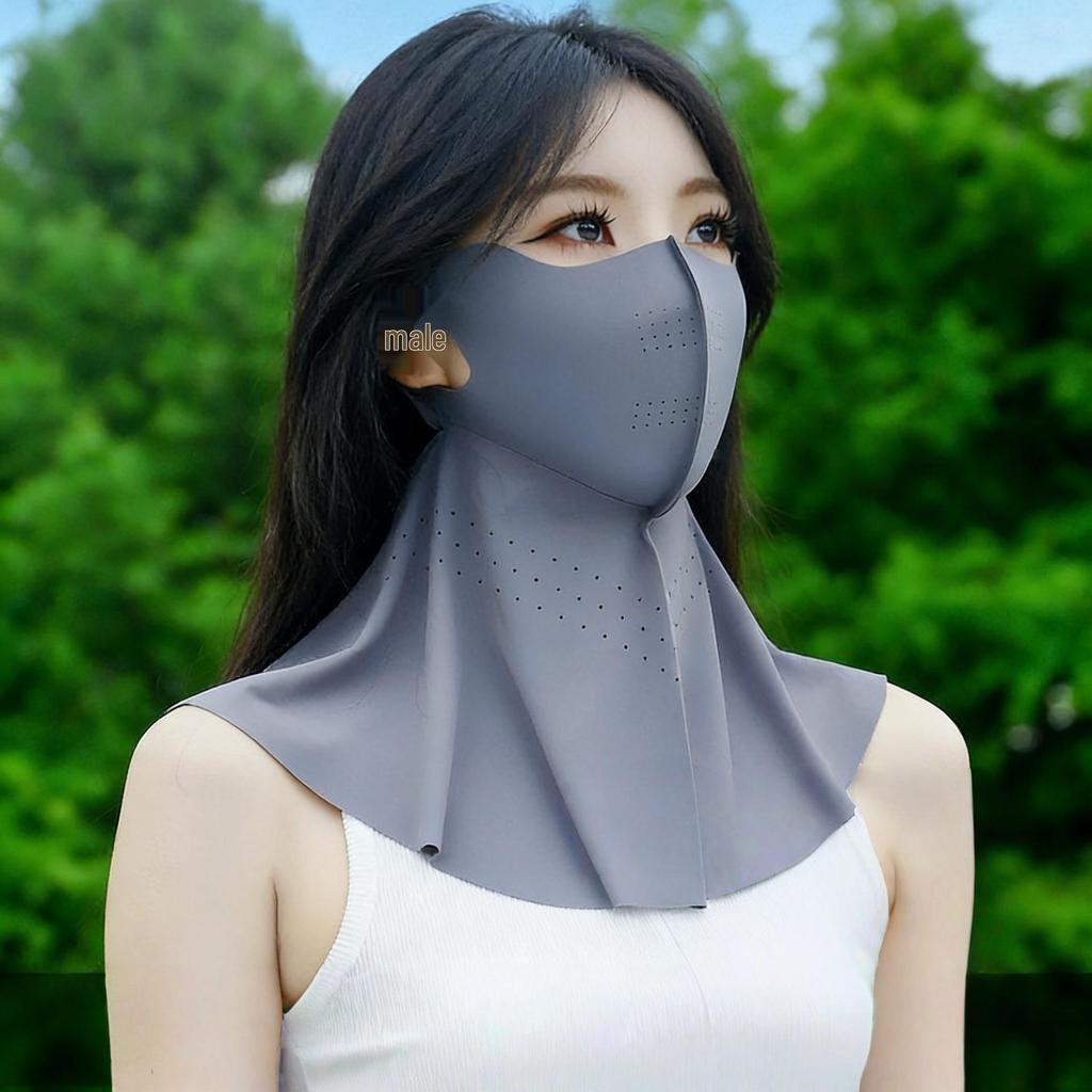 Women's Full Face UV Protection Ice Silk Mask and Neck Guard