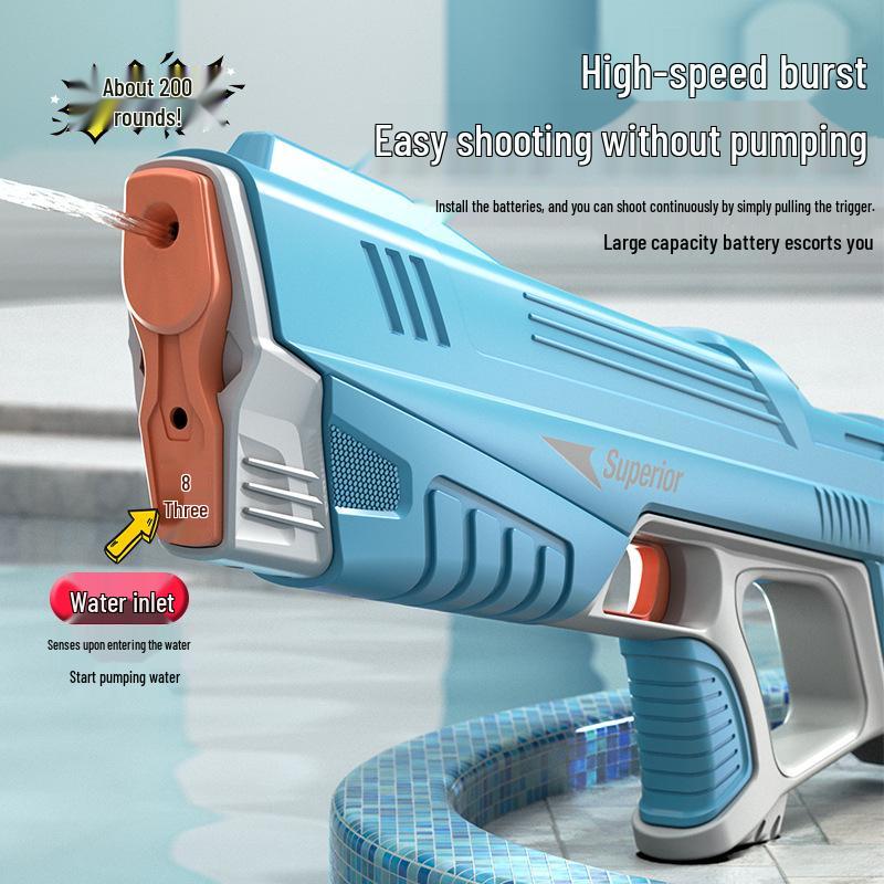 Summer Automatic Water-Absorbing Electric Water Gun for Outdoor Play