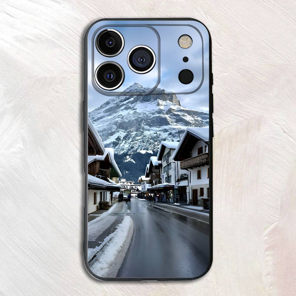 

Beautiful Scenery of Iceland Silicone Soft Phone Case For iPhone17,16,15,14,13,12 Pro Max Plus X XR SE Cover iPhone13PRO