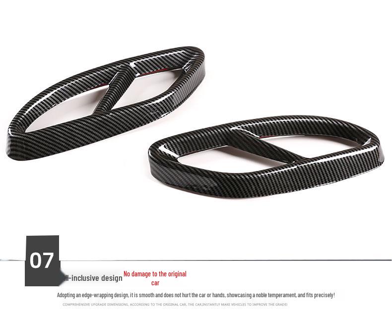 Couvercle de sortie d'échappement compatible pour Mercedes Classe A, C, E, GLC - Modification décorative à quatre sorties.