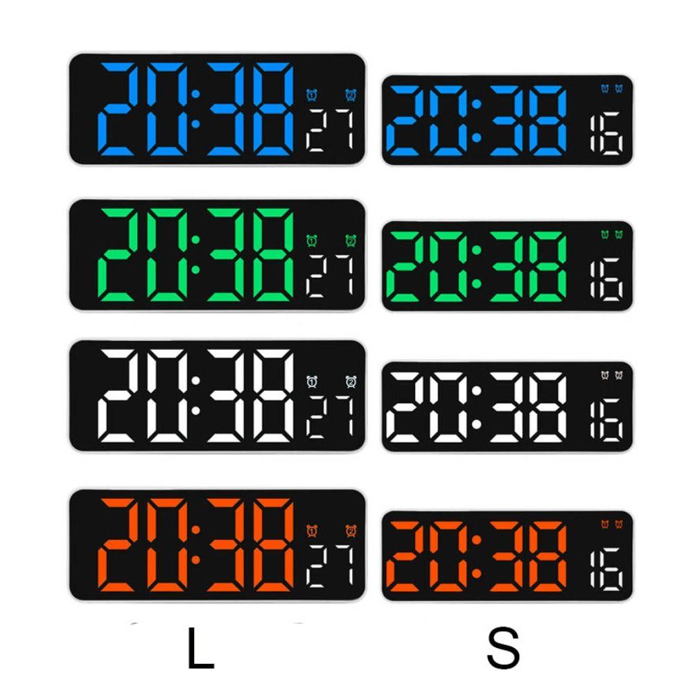 New Wall-mounted Electronic Wall Clock Temperature Multi-functional Digital LED Clocks 12/24H Date Display Table Clock