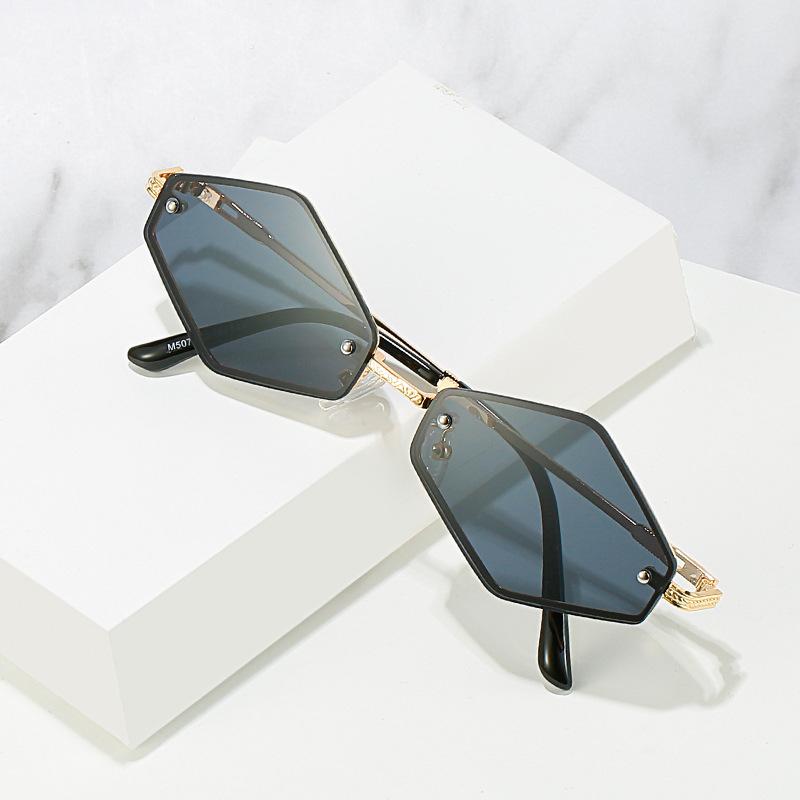 Personalized Small Frame Rhombus Sunglasses Women'S Tide Gradually Change Sunglasses Wind Trend Sunglasses Men