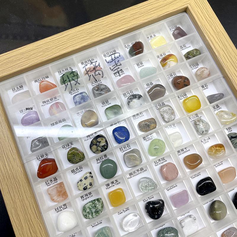 Natural Crystal & Mineral Specimen Box - Raw Stones for Children's Exploration & Learning (36-80 Varieties)