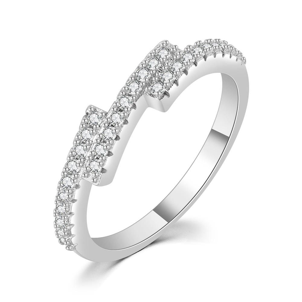 

Simple Zircon Rings for Women Gold Color Minimalist Stacking Finger Accessories Daily Matching Jewelry Trend Wholesale Gift R761 10