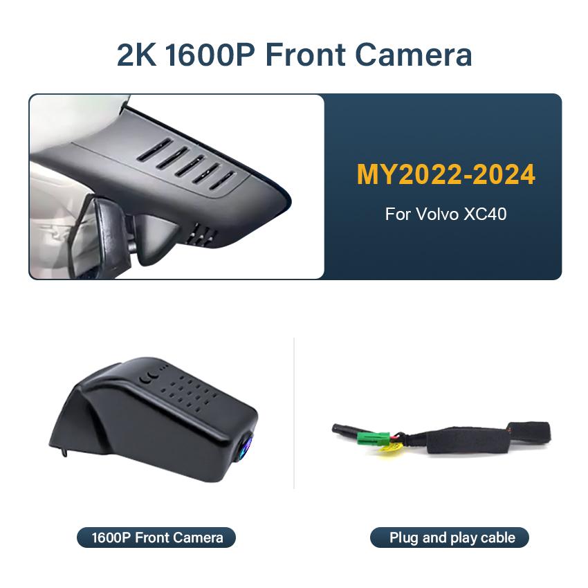 

Новий автомобільний відеореєстратор 4K 2160P Plug and Play WI-FI Автомобільний відеореєстратор з подвійним об’єктивом Реєстратор для Volvo XC40 2017-2025 Пристрої DashCam Аксесуари With 32G TF Card