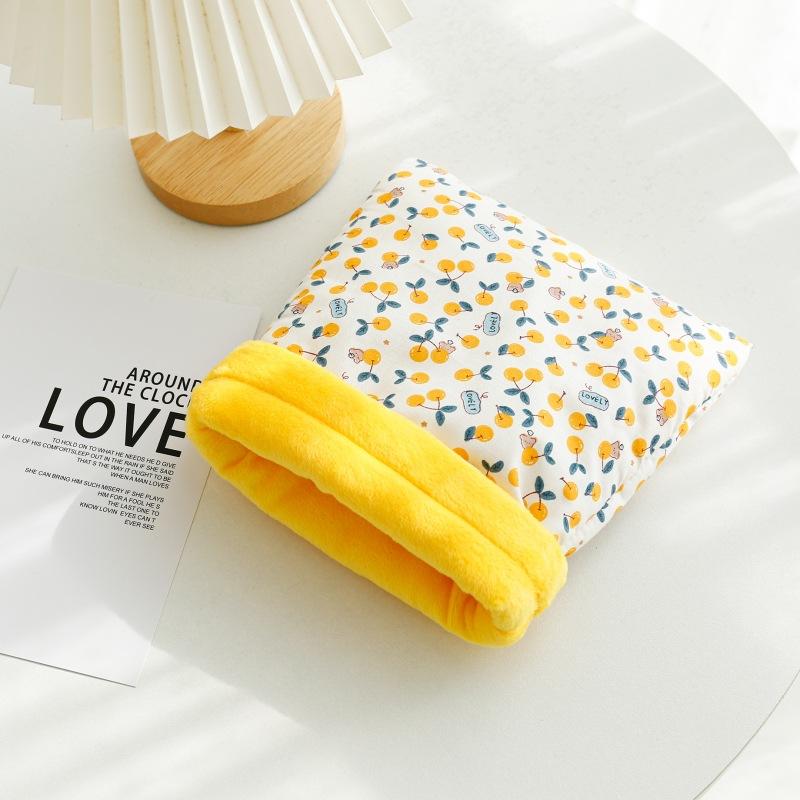 Buntes Kleintier Hamsterzubehör Meerschweinchen Kleines Nest Haustier Igel Eichhörnchen Hamsterbett Bequemes Warmes Haus für den Winter