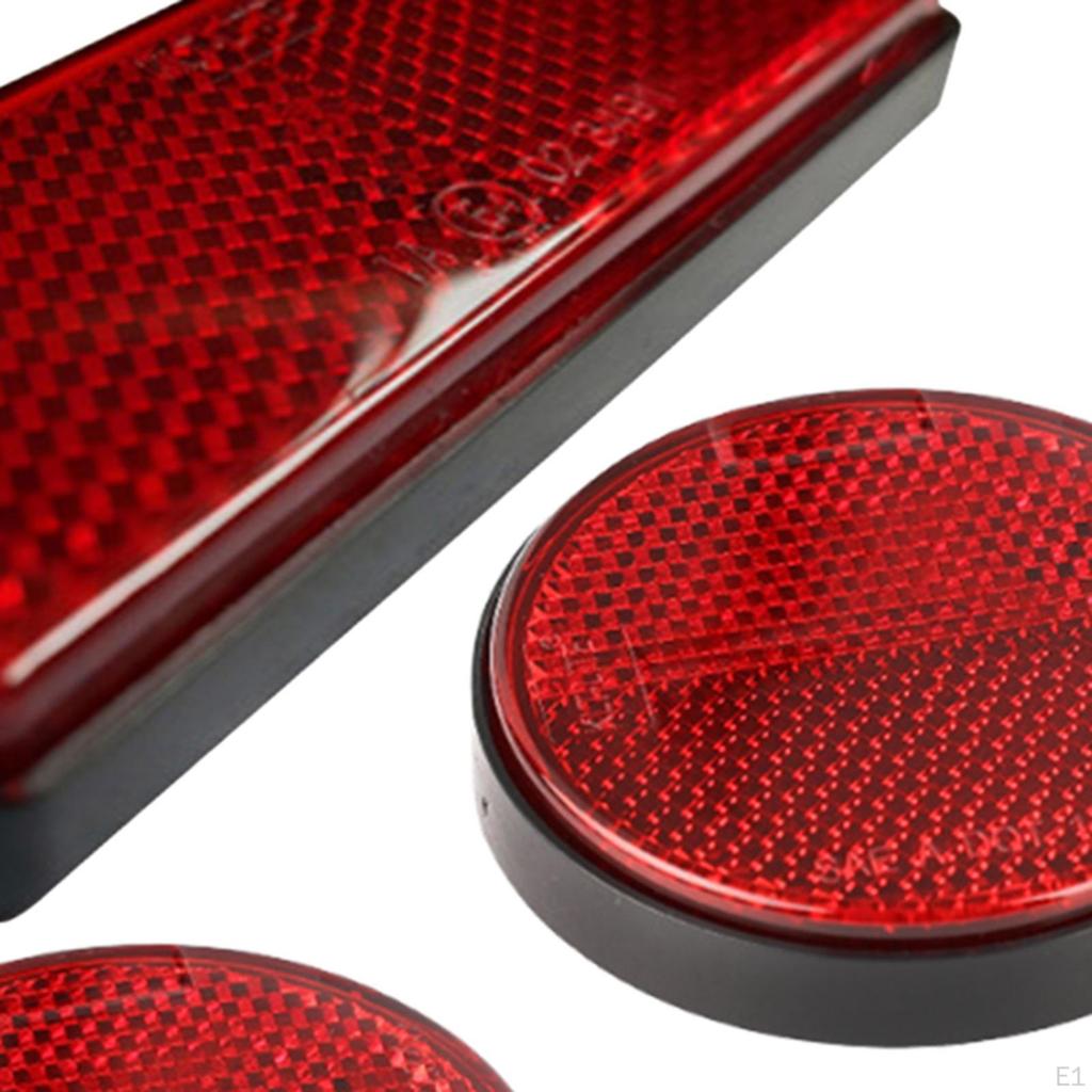 3 Pieces Motorcycle Night Reflector Replaces Reflective Strip for Trailer Car Motorbike Boat