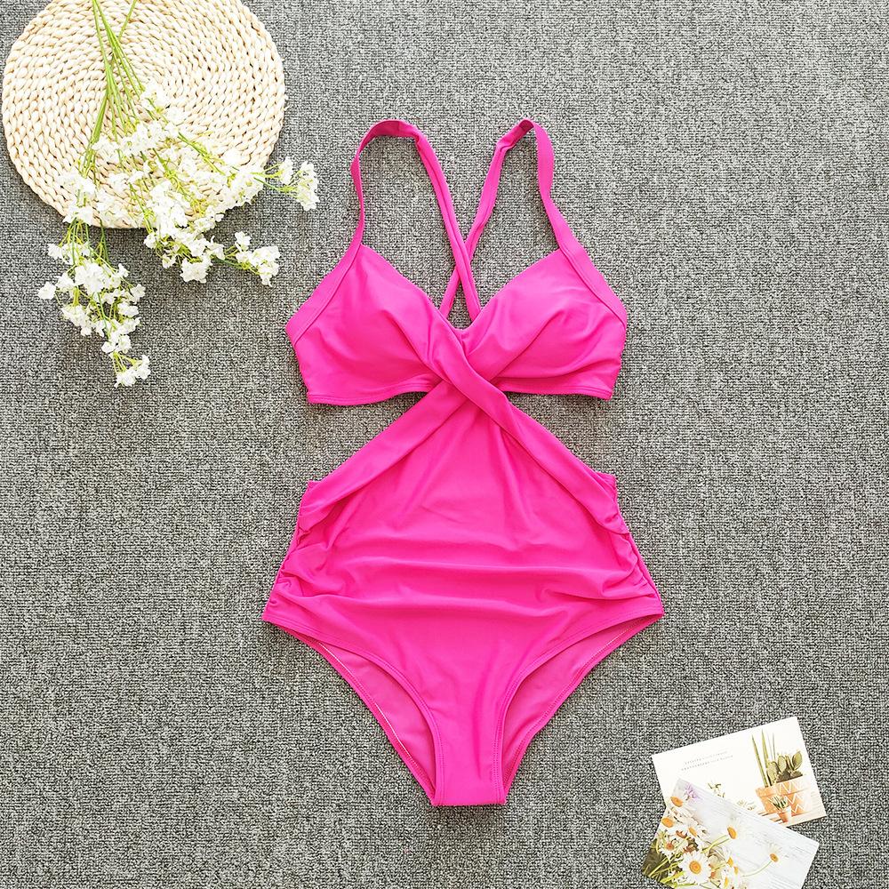 Jednodílné plavky Tankini Halter Velké velikosti Brazil Beach Push-Up plavky Body s vysokým pasem Monokiny Bikiny