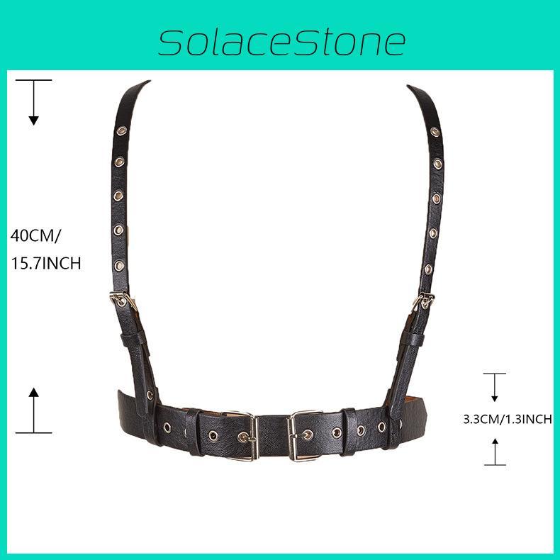 Spring Womens Punk Strap Style Waist Belt In Faux Leather With Iron Buckle For Casual Streetwear