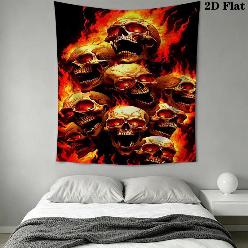 Dark Reaper Tapestry Gothic Grim Reaper Wall Hanging Tapestry Wallmounted Fashion Print Work Of Art Background Wall Hanging Cloth