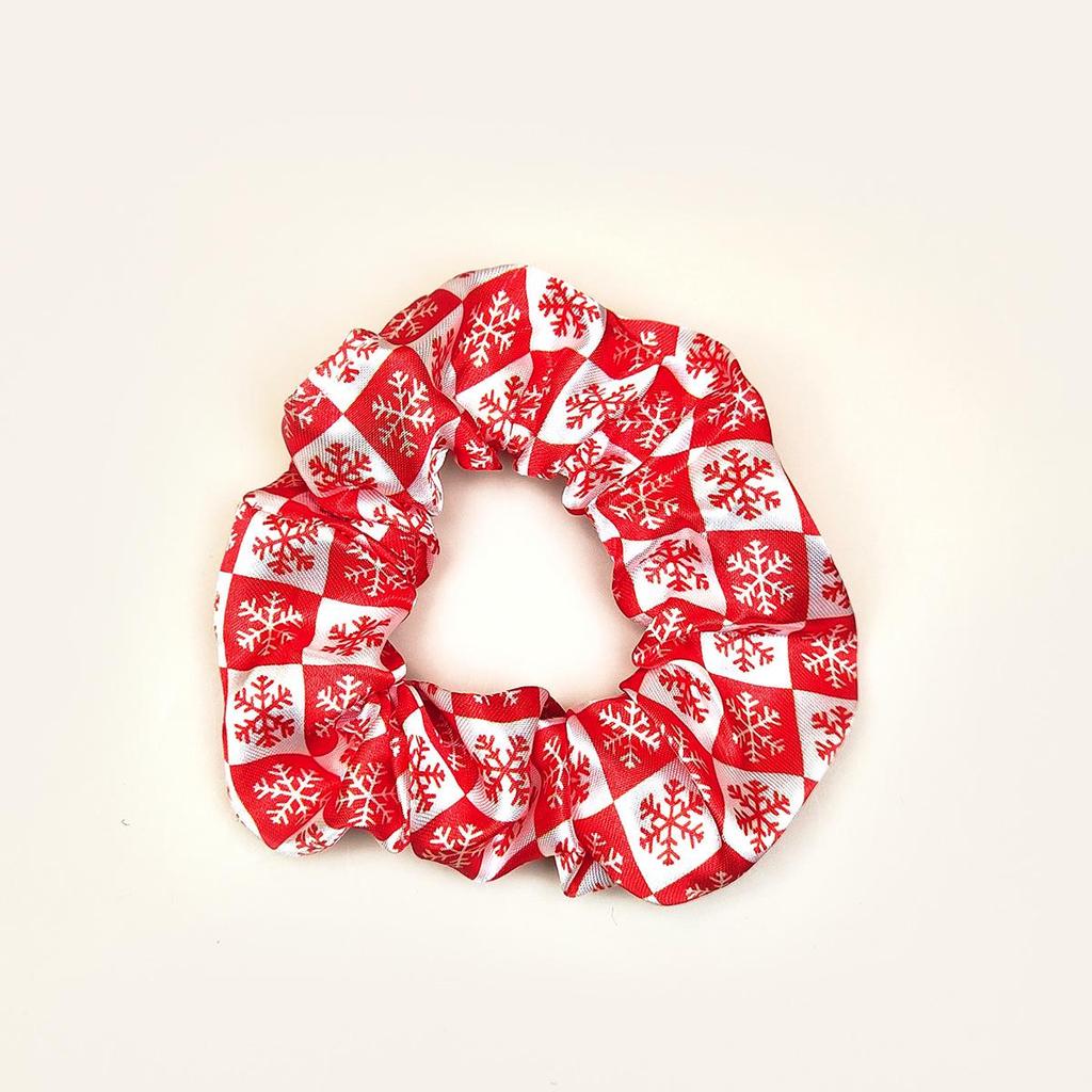 Colorful European & American Christmas Satin Scrunchies - High Elasticity Hair Tie & Headwear